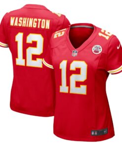 Women's Nike Montrell Washington Red Kansas City Chiefs Team Game Jersey
