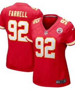 Women's Nike Neil Farrell Jr. Red Kansas City Chiefs Team Game Jersey