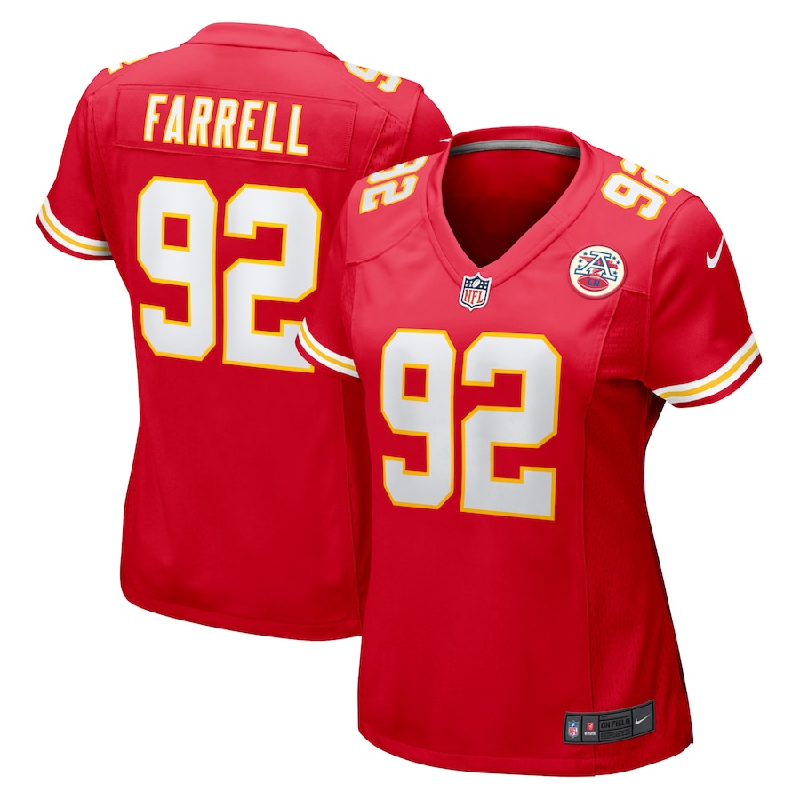Women's Nike Neil Farrell Jr. Red Kansas City Chiefs Team Game Jersey