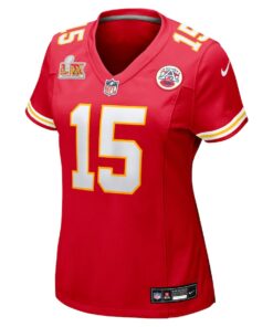 Women's Nike Patrick Mahomes Red Kansas City Chiefs Super Bowl LIX Game Jersey