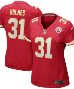 Women's Nike Priest Holmes Red Kansas City Chiefs Game Retired Player Jersey